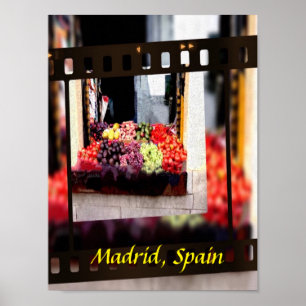 Poster Mercado de Frutas de janelas - Madrid, Espanha