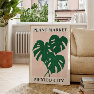 Poster Mercado de Plantas México, Green Monstrera