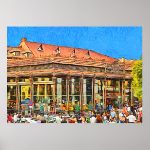 Póster Mercado de San Miguel em Madrid.