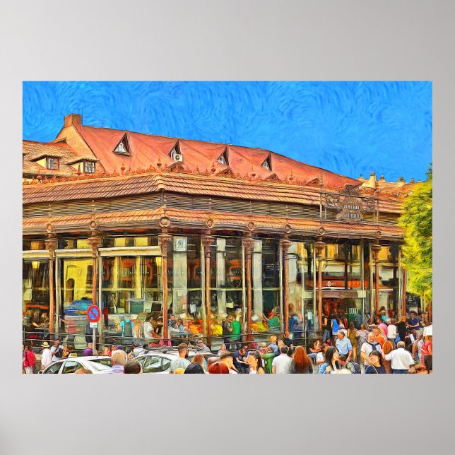 Póster Mercado de San Miguel em Madrid. (Frente)