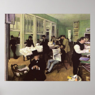 Póster Mercado Do Algodão Edgar Degas Em Nova Orleans