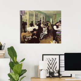 Poster Mercado do algodão em Nova Orleans por Edgar Degas