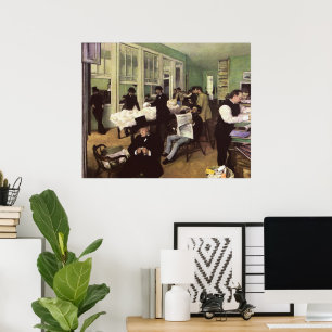 Poster Mercado do algodão em Nova Orleans por Edgar Degas