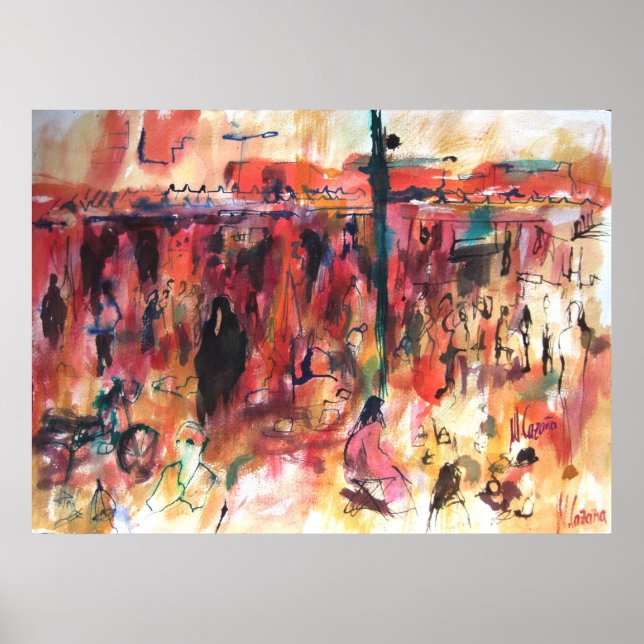 Poster Mercado Marrakech (Frente)