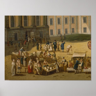 Poster Mercado na alteração Markt, Potsdam, 1772
