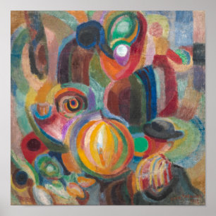 Poster Mercado Português Sonia Delaunay
