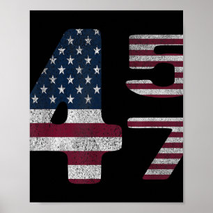 Poster Mercadoria Americana da Bandeira Trump Trump 45 47