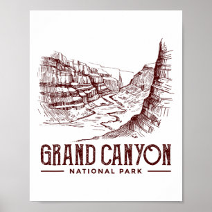 Poster Mercadorias do Parque Nacional do Grand Canyon Gra