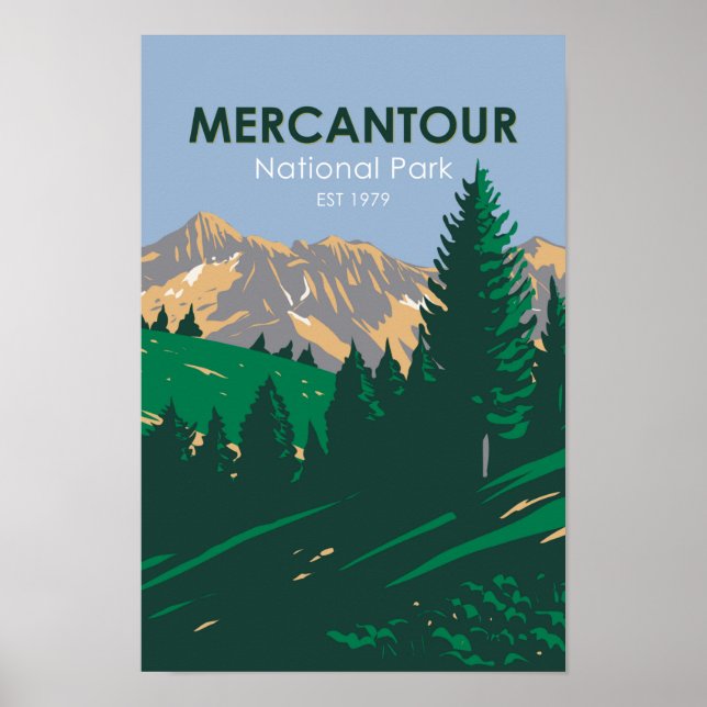 Poster Mercantour National Park França (Frente)