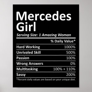 Poster Mercedes Girl Tx Texas Funny City Home Roots Usa G