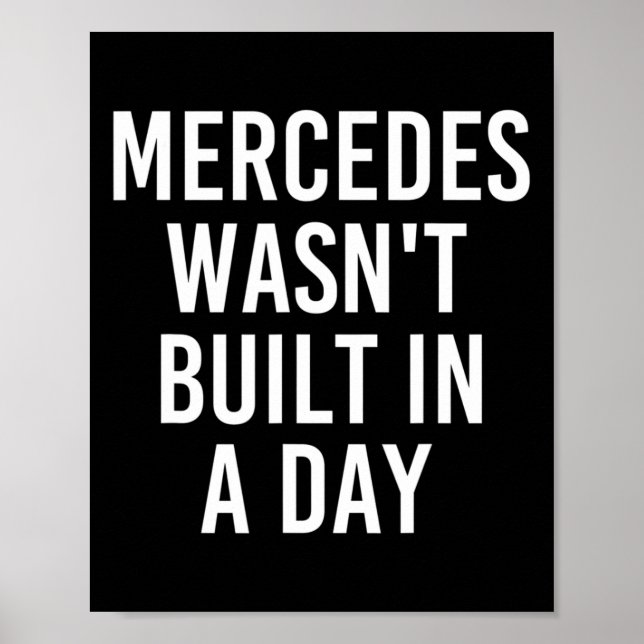Poster Mercedes não foi construído em um dia, nome de ani (Frente)