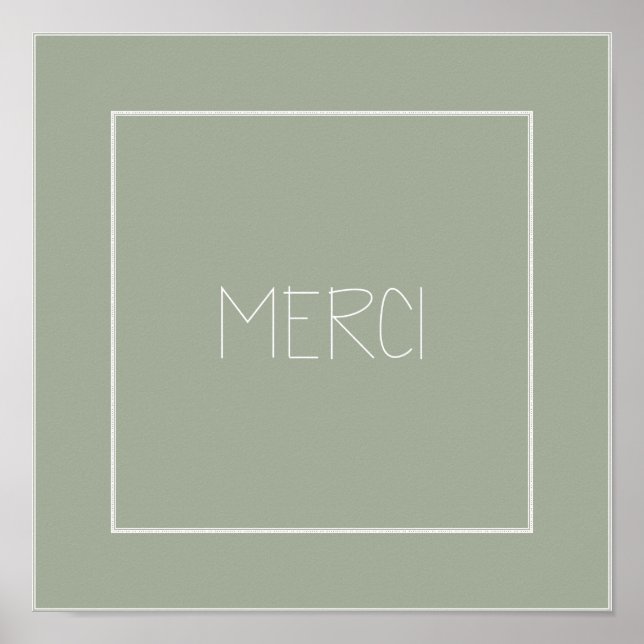 Póster MERCI - Obrigado - Francês (Frente)