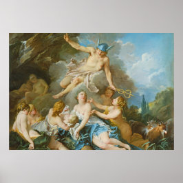 Poster Mercúrio confiando a criança Baccus às Ninfas