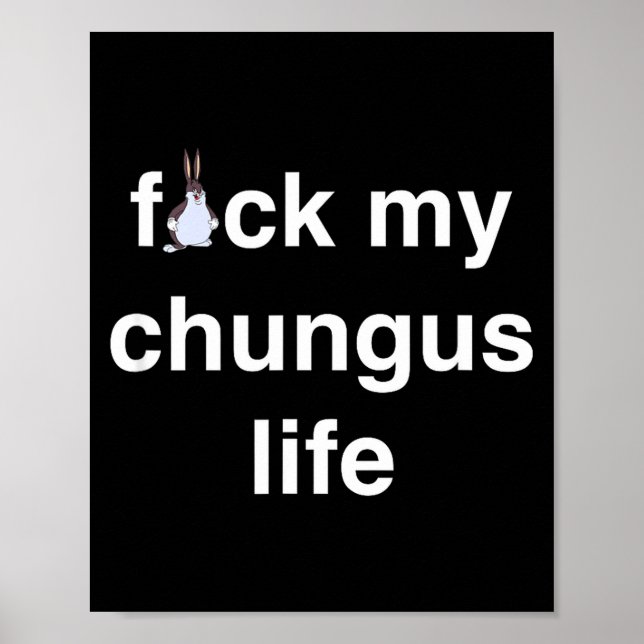 Poster Merde Minha Vida De Chungus Presente Engraçado Nov (Frente)