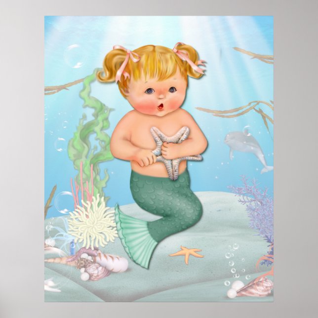 Poster MerGirl com Starfish (Frente)