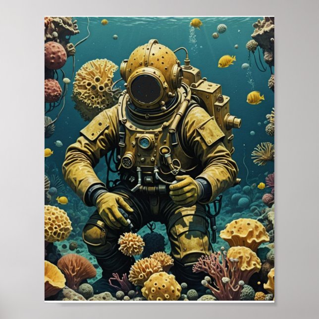 Poster Mergulhador de esponjas (Frente)