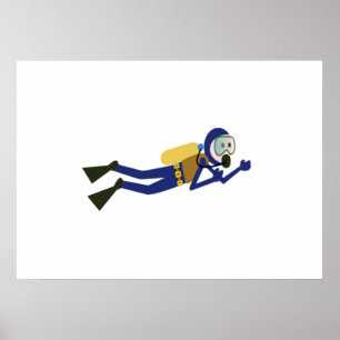 Poster Mergulhador de mergulhador