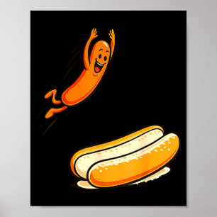 Poster Mergulho alto de cachorro-quente Mergulho alto de
