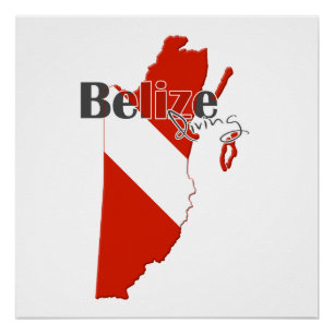 Póster Mergulho de Belize