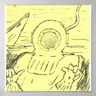 Póster Mergulho no Mar Profundo