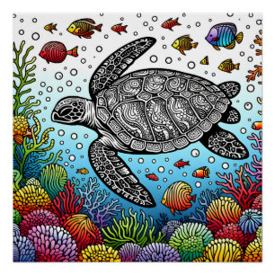 Póster Mergulho no Mar Profundo