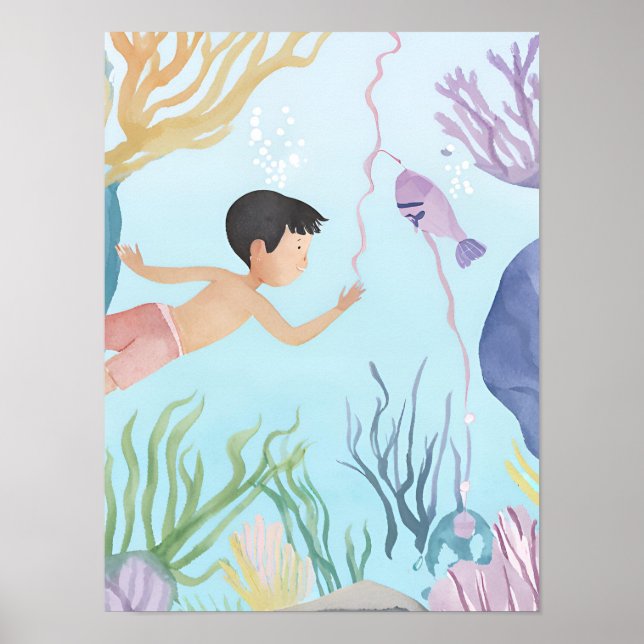 Poster Mergulho no recife (Frente)