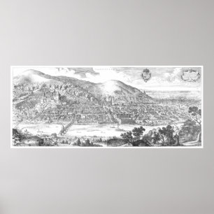 Poster MERIAN: Castelo de Heidelberg e cidade velha