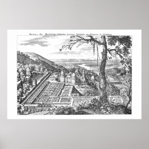 Poster MERIAN - Heidelberg - Hortus Palatinus 1620