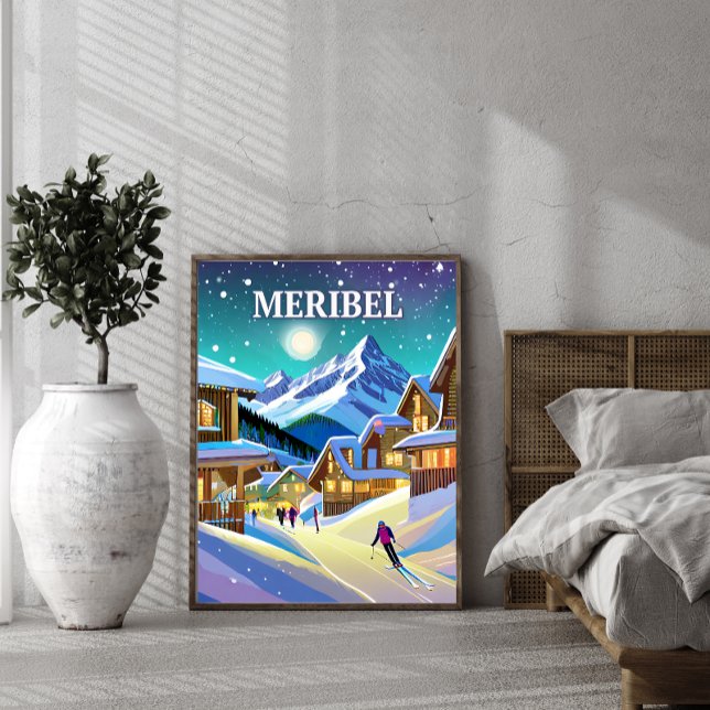 Poster Meribel : Harmonie Alpestre sous l'Éclat Hivernal (Criador carregado)