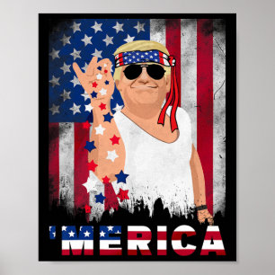 Poster Merica Bae Salt Sprinkle Patriótica Americana