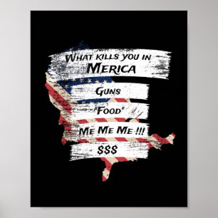 Poster Merica Humor América EUA Patriotismo Engraçado