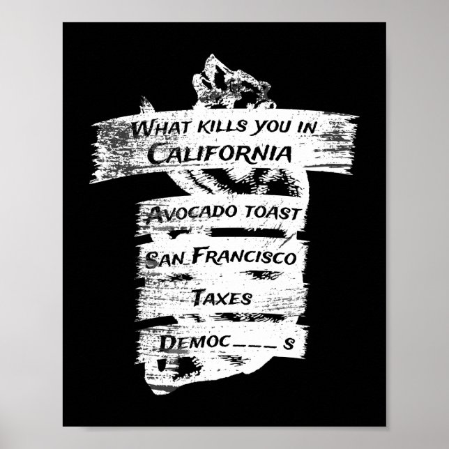 Poster Merica Humor America Funny California (Frente)