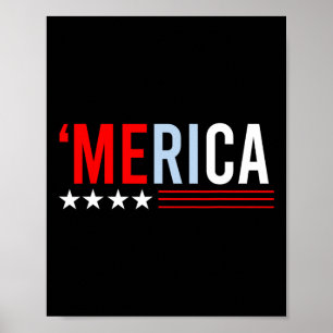 Poster Merica Shirt Para Homens Crianças Meninas Usa 4