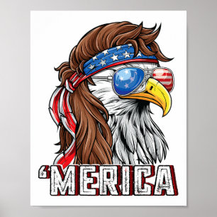 Poster Merica Usa American Flag Patriótico 4 De Julho Byl