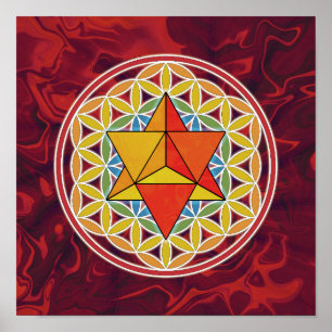 Poster Merkaba e Flor da Vida