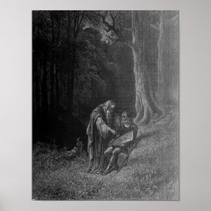 Poster Merlin ensinando o jovem Arthur