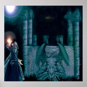 Poster Merlin & o dragão