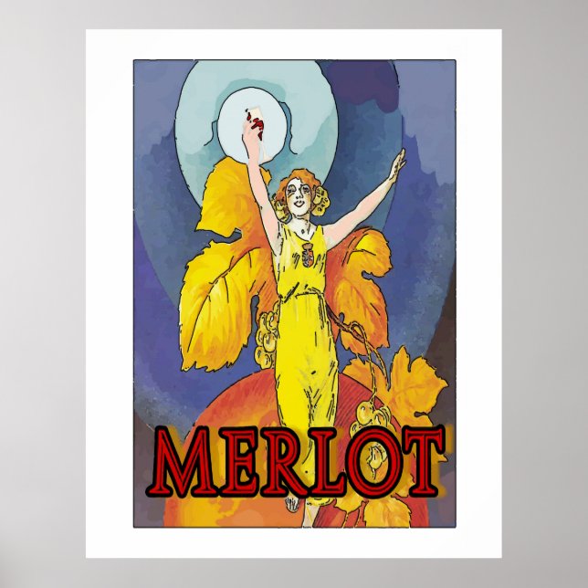 Póster Merlot Maid, Vinho (Frente)