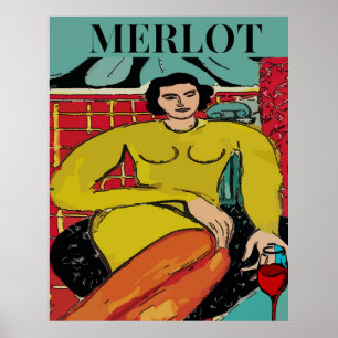 Poster Merlot Maid, Vinho