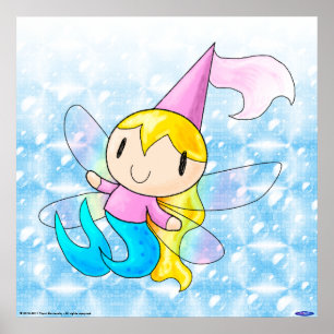 Póster Mermaid Fairy Princess print