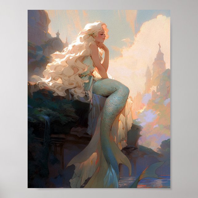 Poster Mermaid Fantasy Art (Frente)