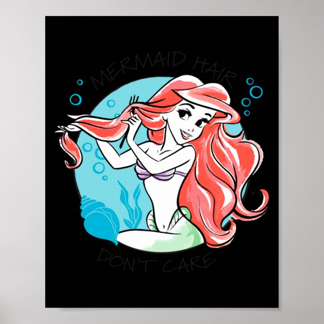 Poster Mermaid Hair Dont Care  (Frente)