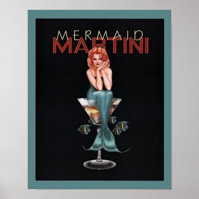 Póster Mermaid Martini (Frente)