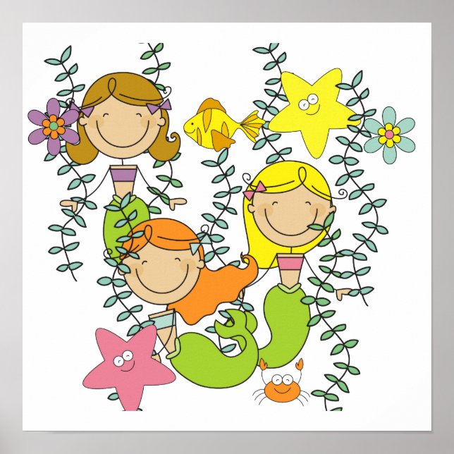 Póster Mermaid Party (Frente)