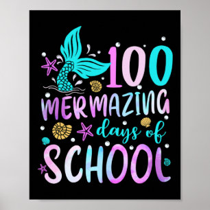 Poster Mermaid Tail 100 Dias de Mermasterização de School