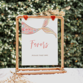 Poster Mermaid Tail Favorece Sinal de Aniversário