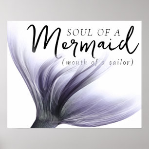 Poster MermaidLife Sailor Mouth Sereid Soul   LILA