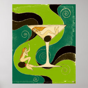 Poster Mermaids in a Martini