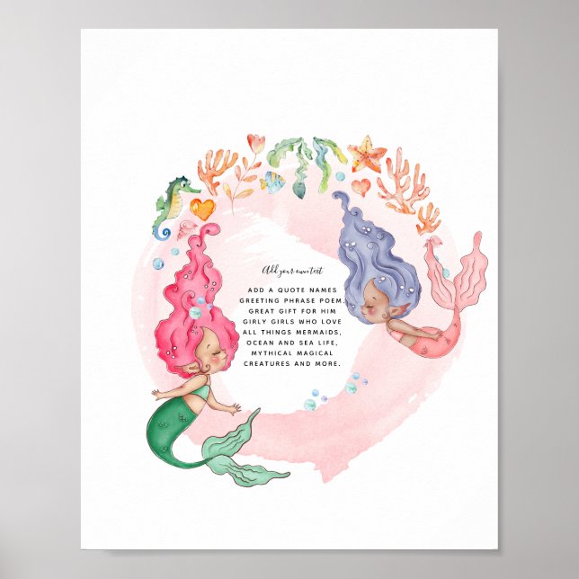 Poster MERMAIDS Personalizado (Frente)