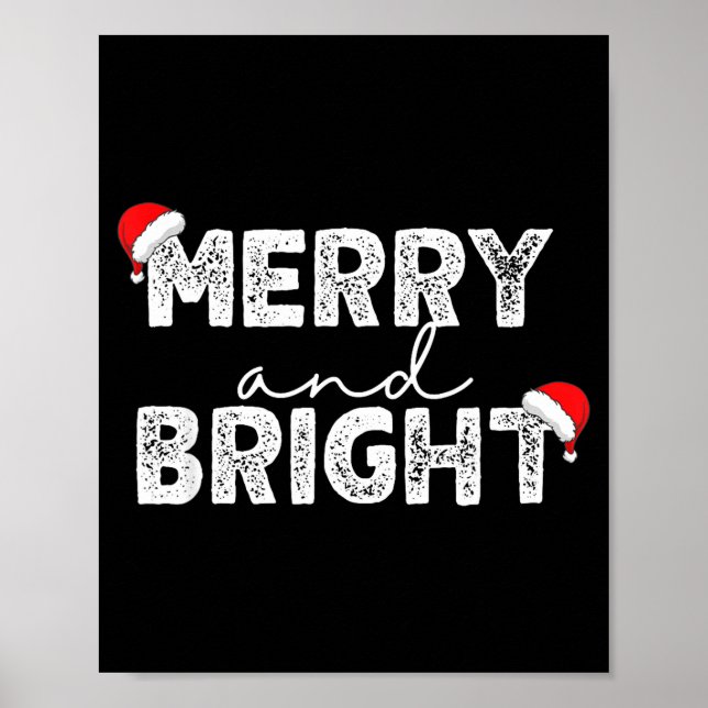Poster Merry &amp; Bright And I'm Trying To Feel Merry &a (Frente)